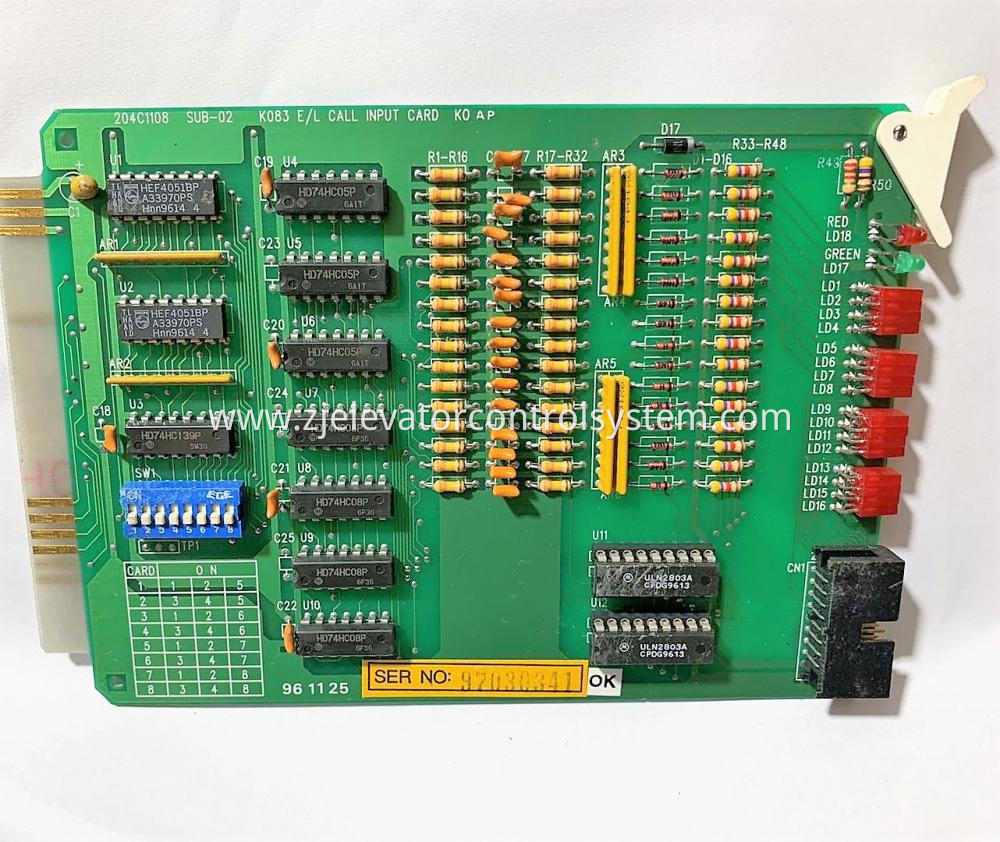 Hyundai Elevator SUB-02 K083 E/L CALL INPUT CARD K0 AP